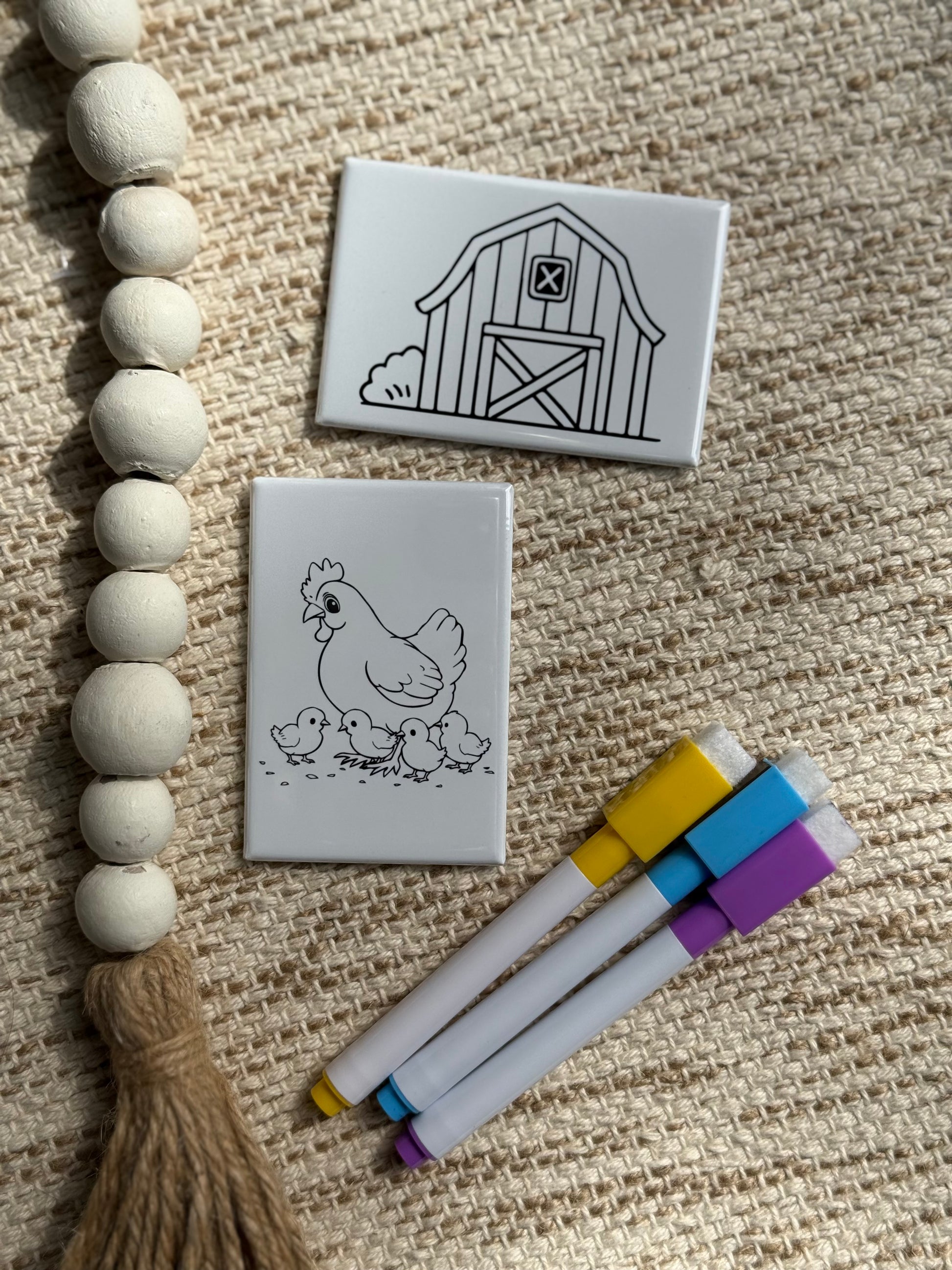 Dry-Erase Magnets-Farm Set