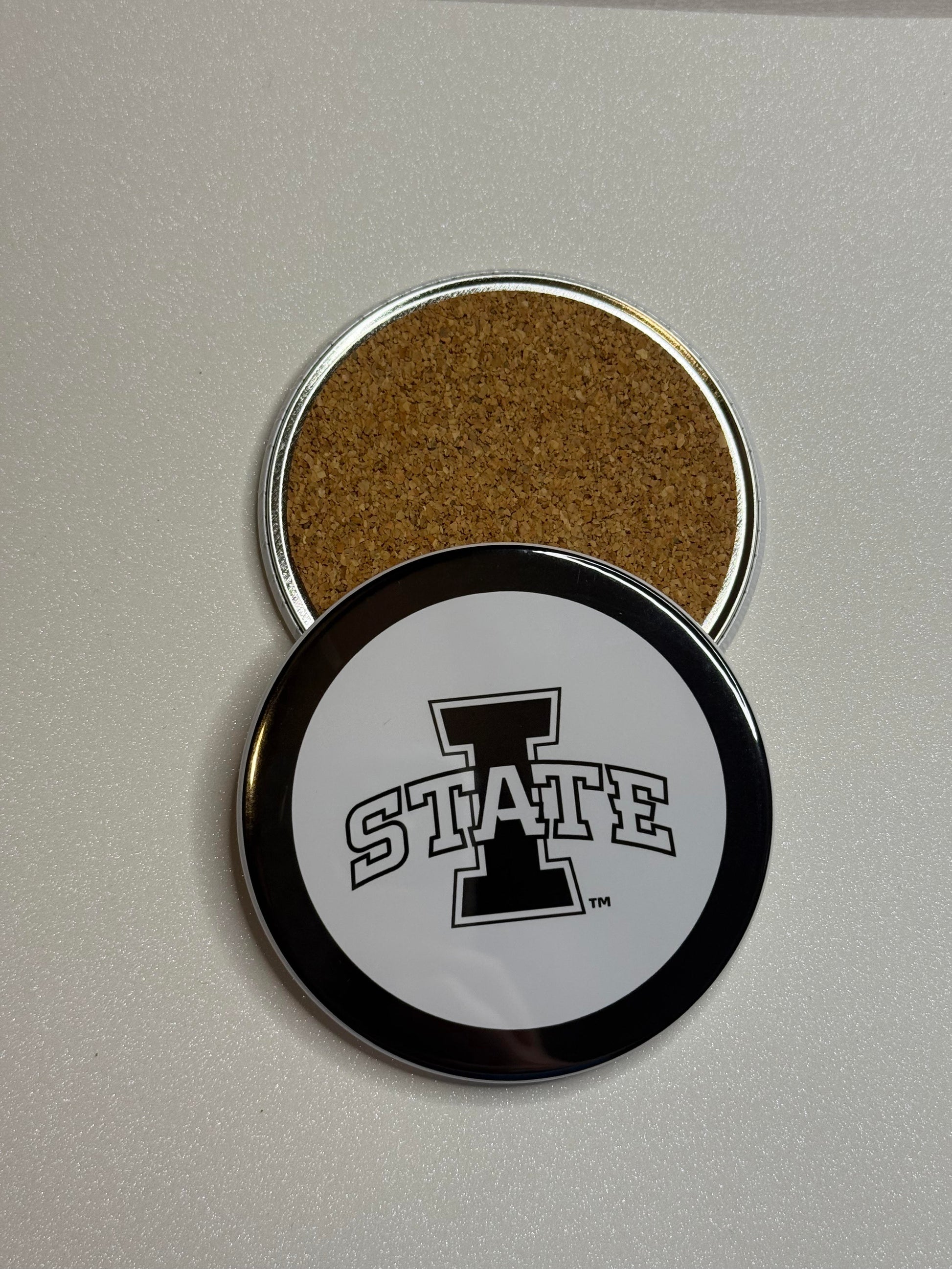 Iowa State University Coaster - BW TEXT LOGO